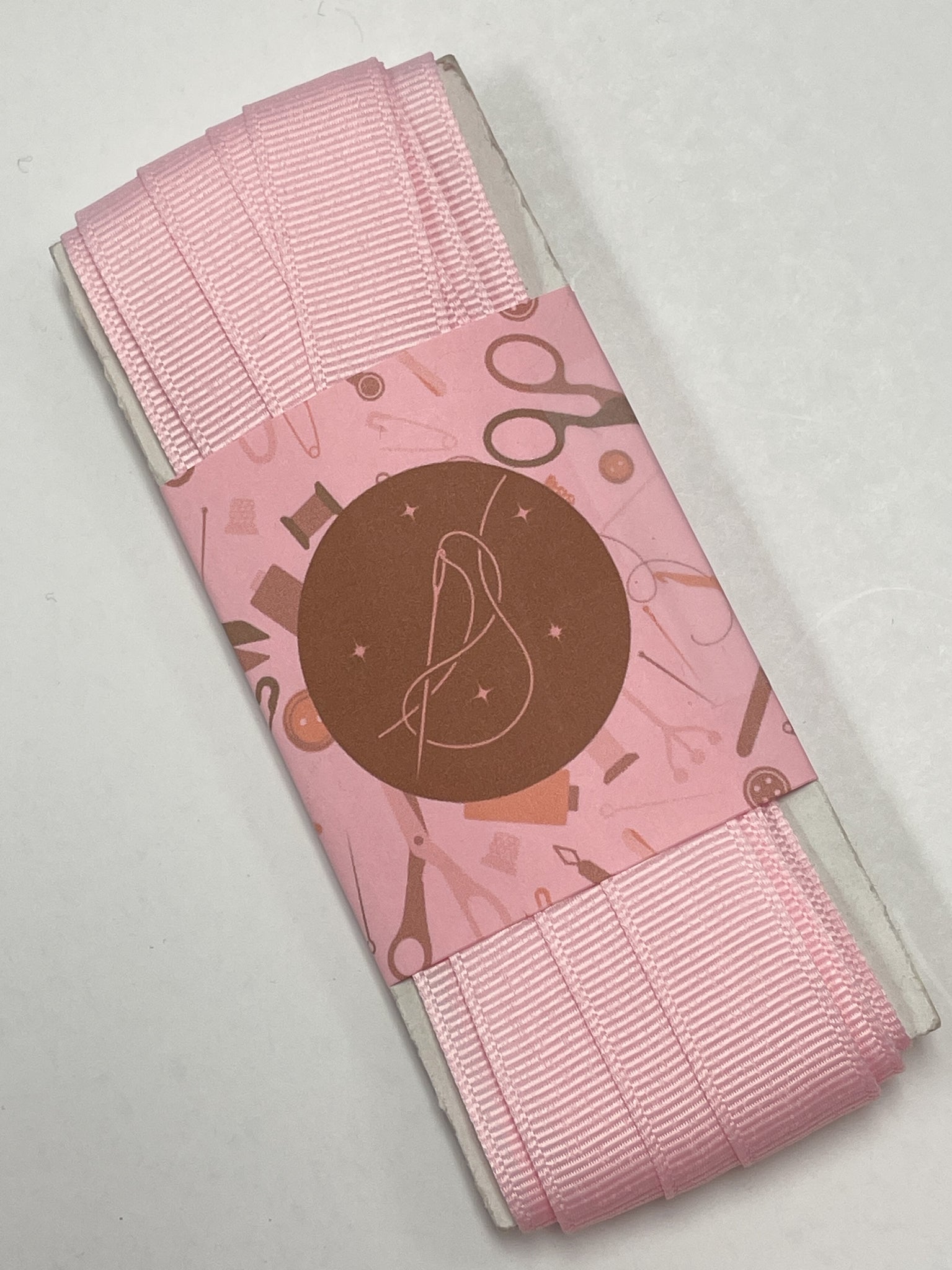 SALE 6 7/8 YD Polyester Grosgrain Ribbon - Light Pink