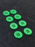 Buttons Plastic Set of 6, 7, or 8 - Green or Tan