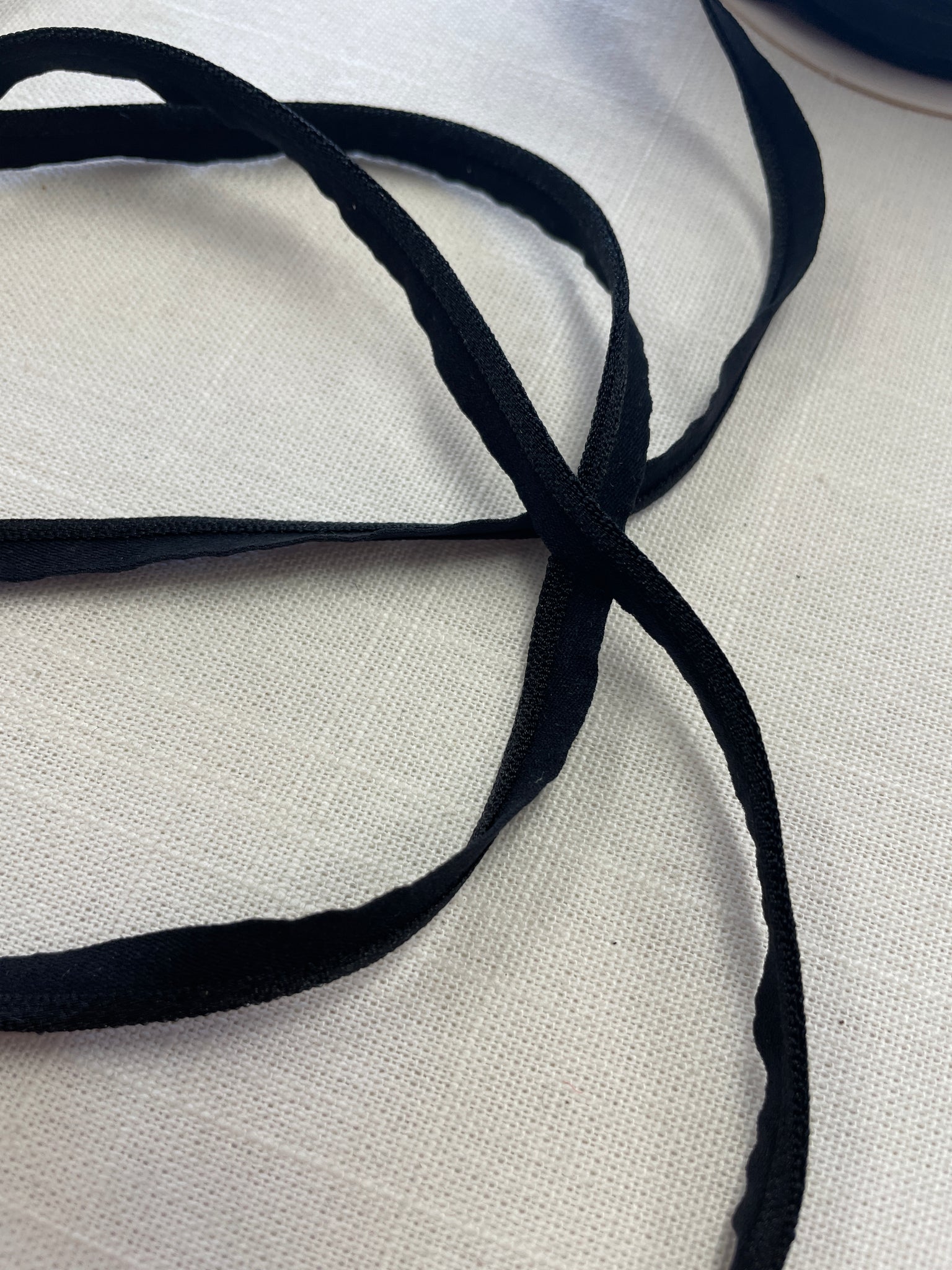 SALE Nylon Blend Stretch Piping - Black