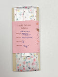SALE 3 YD Polyester Printed Satin Ribbon - White with Pastel Flowers