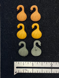 Buttons Plastic Set of 6 - Crookneck Squash