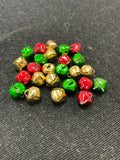 Jingle Bells Metal - Red, Green, and Gold Bundle of 25