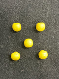 Button Plastic Set of 5 Vintage - Square Yellow Domes