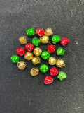 Jingle Bells Metal - Red, Green, and Gold Bundle of 25
