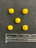 Button Plastic Set of 5 Vintage - Square Yellow Domes