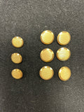Buttons Fabric-Covered Metal Set 3 or 6 - Etched Brass