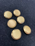 Buttons Fabric-Covered Metal Set 3 or 6 - Etched Brass