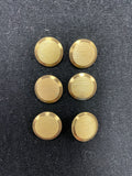 Buttons Fabric-Covered Metal Set 3 or 6 - Etched Brass