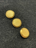 Buttons Fabric-Covered Metal Set 3 or 6 - Etched Brass