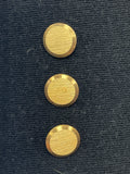 Buttons Fabric-Covered Metal Set 3 or 6 - Etched Brass