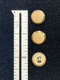 Buttons Fabric-Covered Metal Set 3 or 6 - Etched Brass