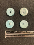 Button Plastic Set of 4 Vintage - Pearlescent Blue