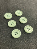 Button Plastic Set of 5 or 6 Vintage - Pastel Aqua