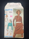 1968 Simplicity 7876 Sewing Pattern - Adult Dress and Jacket