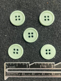 Button Plastic Set of 5 or 6 Vintage - Pastel Aqua