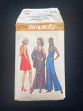 1971 Simplicity 9759 Sewing Pattern - Women's Halter Dresses and Jumpsuit