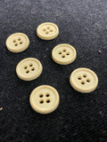 Button Plastic Set of 5 or 6 Vintage - Cream