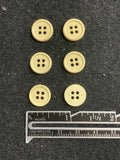 Button Plastic Set of 5 or 6 Vintage - Cream