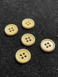 Button Plastic Set of 5 or 6 Vintage - Cream