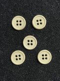Button Plastic Set of 5 or 6 Vintage - Cream