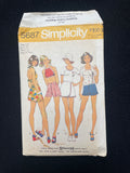 1973 Simplicity 5687 Sewing Pattern - Junior Knit Tops, Skirt, and Shorts