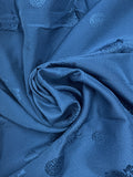3 1/8+ YD Silk Jacquard Vintage - Blue