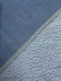 2 1/4 YD Silk and Wool Matelasse Vintage - Blue