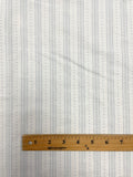 3 YD Quilting Cotton - Off White with Pale Gray Stripes and Polka Dots