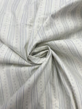 3 YD Quilting Cotton - Off White with Pale Gray Stripes and Polka Dots