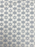 2 3/8+ YD Cotton/Rayon Floral Brocade Vintage - Light Blue and Off White