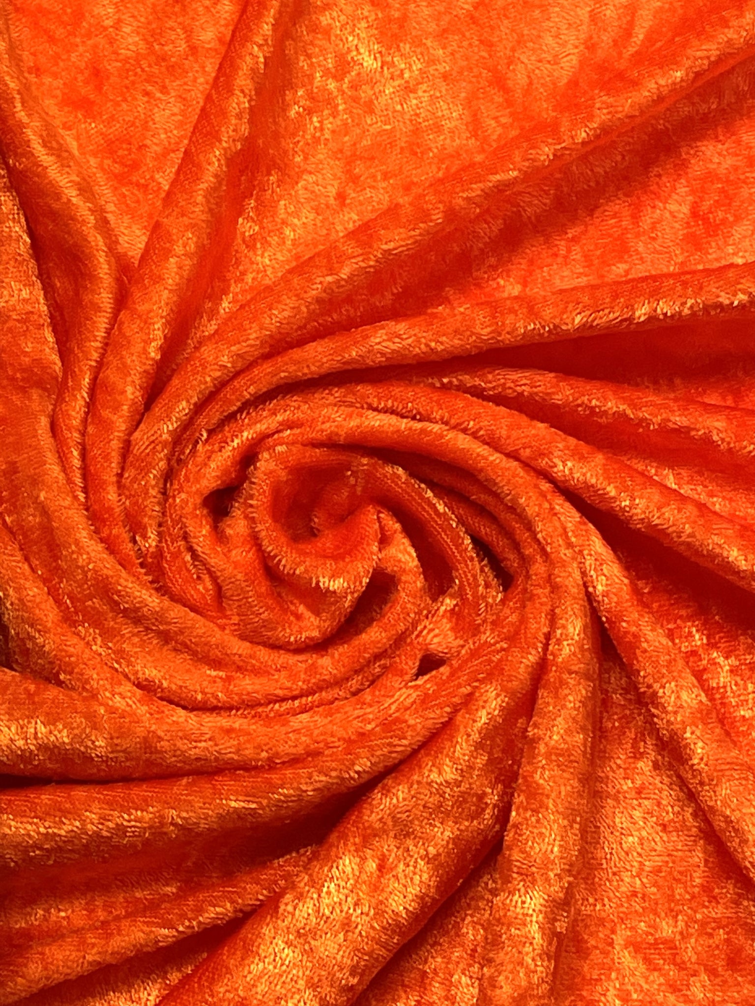 Polyester Knit Panne Velvet - Orange