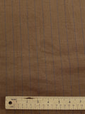 4 YD Polyester Blend - Light Brown with Gray Pin Stripes