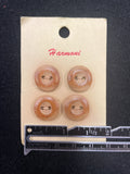 Button Bamboo Set of 4 Vintage - Natural