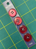 Button Set of 4 - Pearl Burgundy