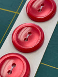 Button Set of 5 - Pearlized Red