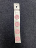 Button Plastic Set of 4 Vintage - Pastel Pink or Yellow