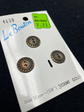 Button Plastic Set of 2 or 3 Vintage - Bronze