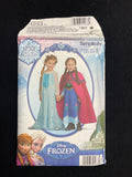 2014 Simplicity 1233 Sewing Pattern - Child Disney "Frozen" Costumes FACTORY FOLDED