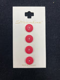 Button Plastic Set of 4 Vintage - Red or Purple