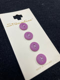 Button Plastic Set of 4 Vintage - Red or Purple
