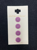 Button Plastic Set of 4 Vintage - Red or Purple