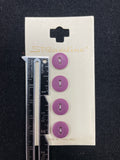 Button Plastic Set of 4 Vintage - Red or Purple
