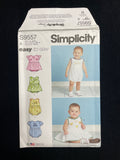 2022 Simplicity 9557 Sewing Pattern - Baby Rompers FACTORY FOLDED