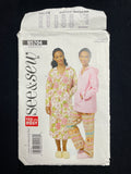2011 See & Sew 5704 Sewing Pattern - Adult Hoodie, Night Shirt, and Pants FACTORY FOLDED