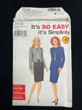 1996 Simplicity 7435 Sewing Pattern - Adult Jacket and Skirt FACTORY FOLDED
