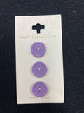 Button Plastic Set of 3 Vintage - Red or Purple
