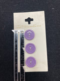 Button Plastic Set of 3 Vintage - Red or Purple