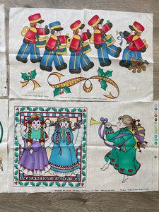 SALE 1994 Remnant Cotton Blend Applique Bundle - Christmas