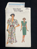 1980's Vogue 9608 Sewing Pattern - Adult Dress, Blouse, and Skirt FACTORY FOLDED