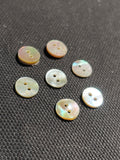 Buttons Mother of Pearl Set 7 or 12 - Abalone